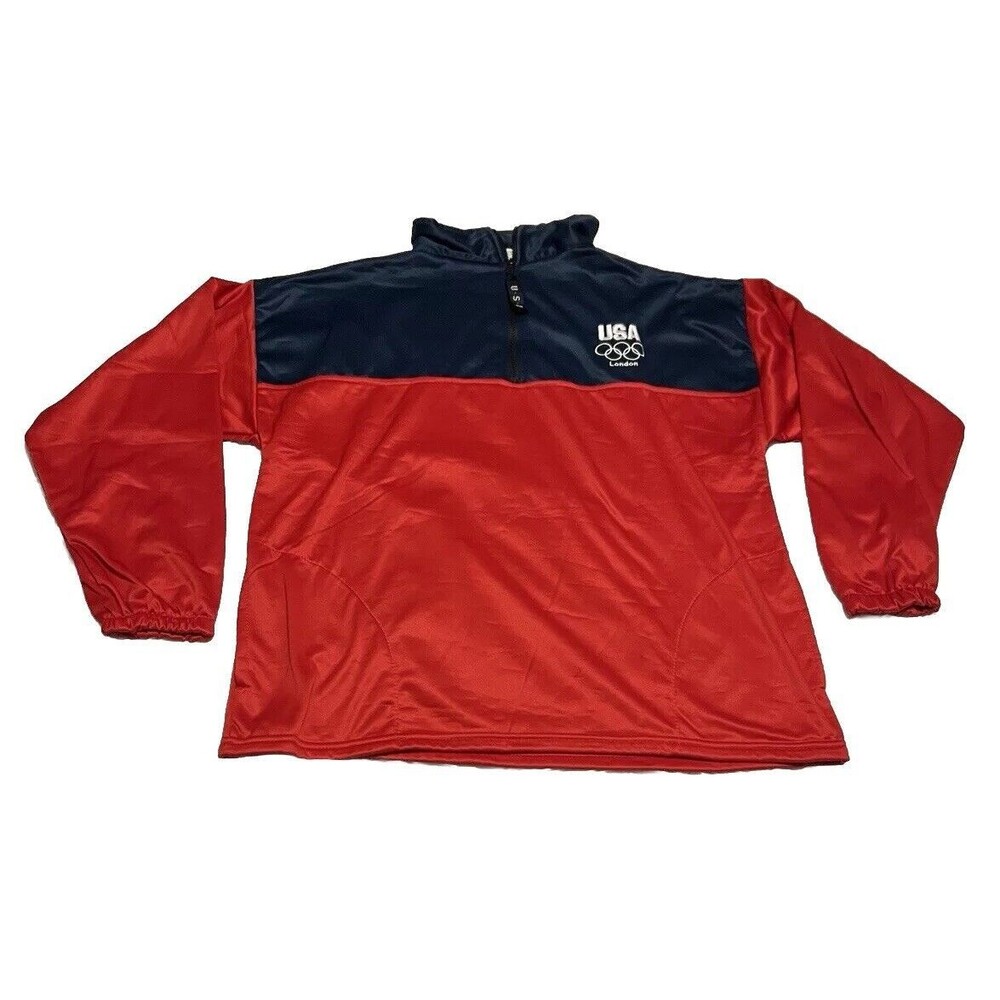 USA Olympic Committee Pullover Size Adult XL Jacket London Made in U.S.A